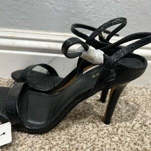 Express black strappy heels